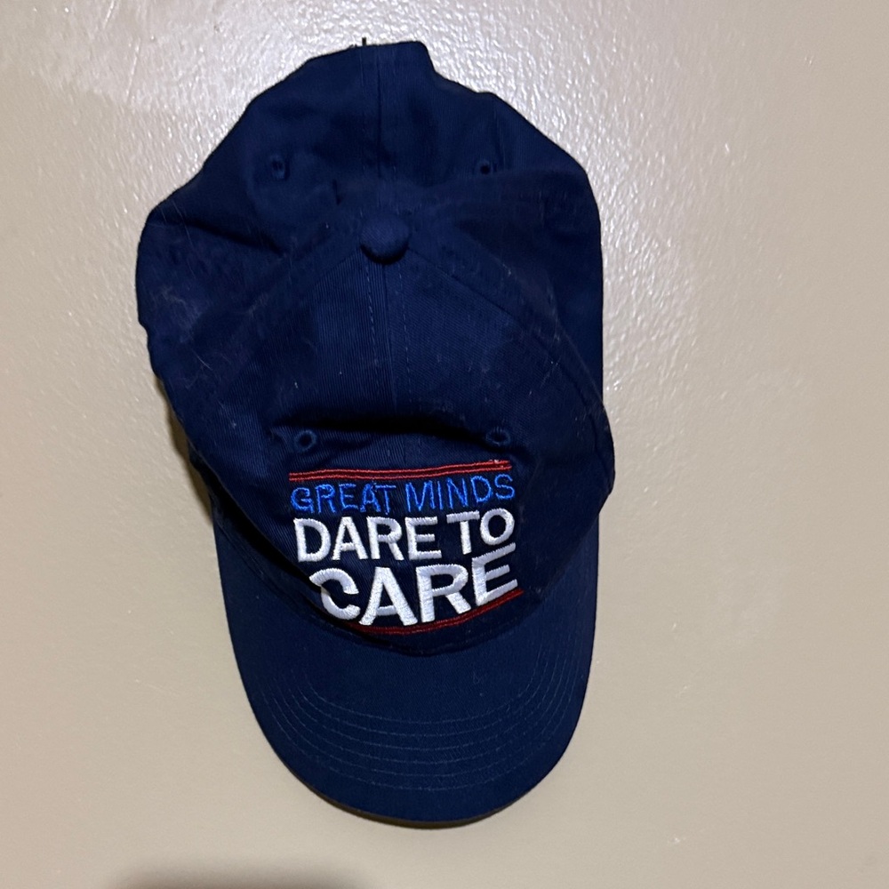 Navy Blue Cap with Embroidered Text